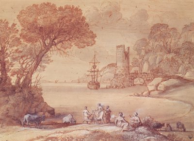 De verkrachting van Europa, 1655 door Claude Lorrain